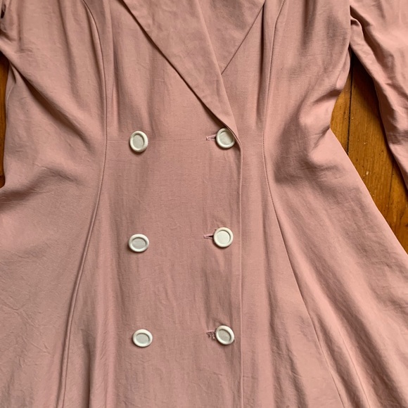 90s Le Chateau Pink Long Sleeve Dress with Padding - Picture 5 of 8